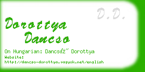 dorottya dancso business card